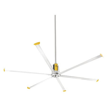 Industrial HVLS Fan, 16 ft Blade Dia, 6 Blades, Variable Speeds, 380 to 480V AC, Powder Coated MPN:F-PFD1-1604S34
