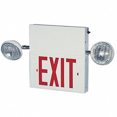 Exit Sign w/Emergency Lights 8W Grn MPN:2COM1GWW