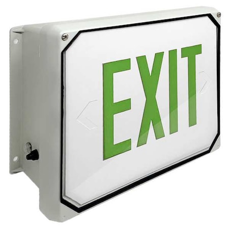 Exit Sign, LED, Green Letter Color, 1 Face, E4XL1GW MPN:E4XL1GW