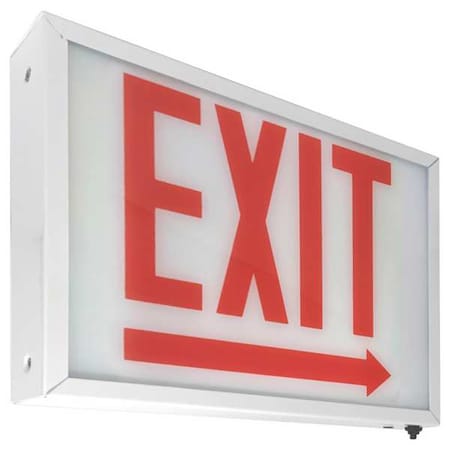 Exit Sign, LED, Red Letter Color, 1 Face, ECHL1RWW MPN:ECHL1RWW