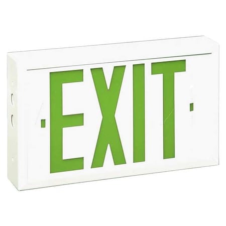 Exit Sign, LED, Green Letter Color, 3 Faces, EVRXL2GWWU MPN:EVRXL2GWWU