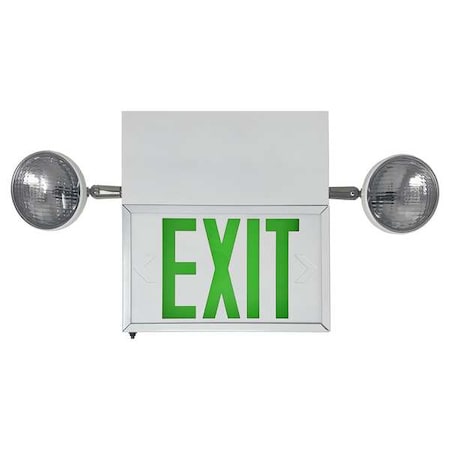 Exit Sign, LED, Green Letter Color, 3 Faces, L2ETXFL2GWW-U MPN:L2ETXFL2GWW-U