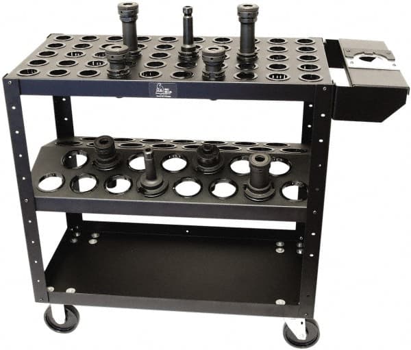 50 Tool Capacity, Taper Econo Kart CNC Tool Cart Optional Second Shelf MPN:3002
