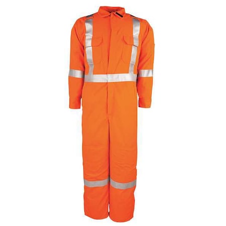 Coverall, 9 cal/sq cm ATPV, 5X-Large, 60 in Inseam, Tencate Tecasafe® Plus MPN:1698ZTS7-5XLR-ORA