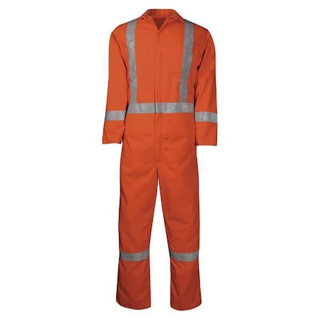 Coverall, 8.7 cal/sq cm ATPV, S, 30 in Inseam, Ultra Soft®, Adjustable Snap (Cuff), Zipper MPN:408US7-SR-ORA