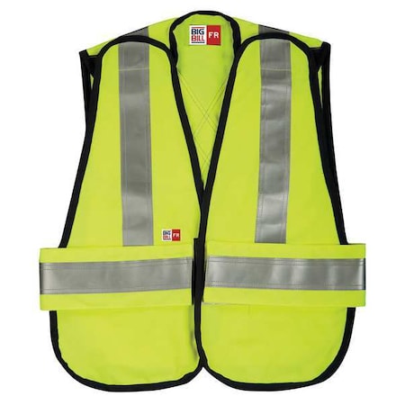 Men's Flame Resistant Vest, 8.9 cal/sq cm, 2XL to 5XL, 12% Aramid, 40% Modacrylic, 48% Tencel MPN:A648TY7/OS-OSFA-REG-YEL