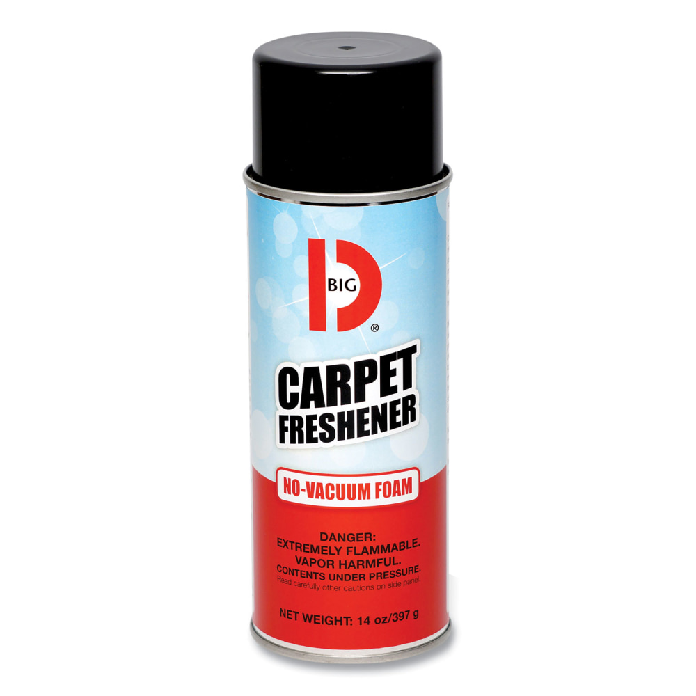 Big D Industries No-Vacuum Carpet Freshener, Fresh Scent, 14 oz Aerosol Spray, 12/Carton MPN:024100