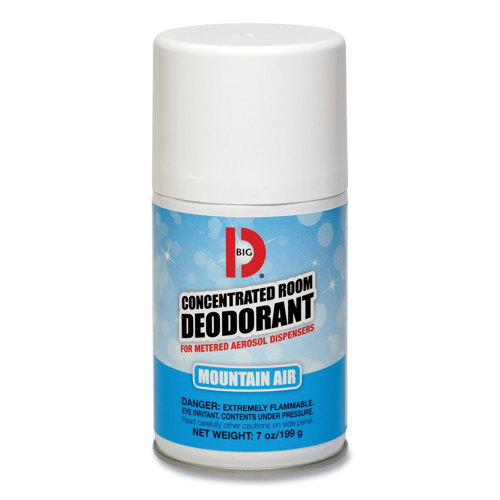 Big D Industries Metered Concentrated Room Deodorant, Mountain Air Scent, 7 oz Aerosol Spray, 12/Carton MPN:046300