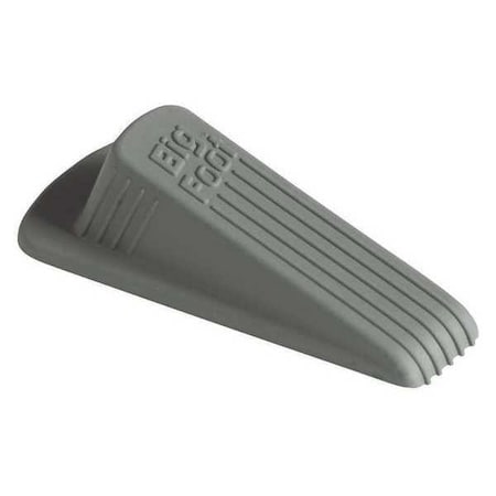 Door Wedge, Vulcanized Rubber, Gray, 1-1/4