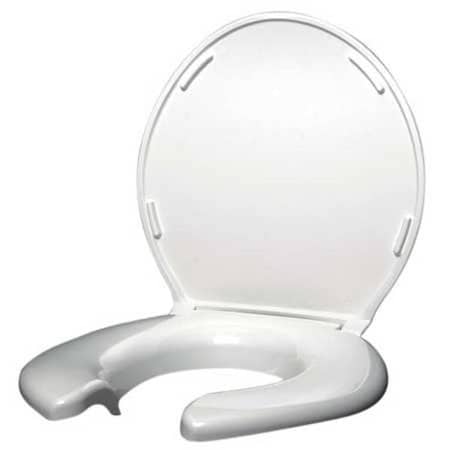 Toilet Seat With Cover, ABS, Elongated or Round, White MPN:3W