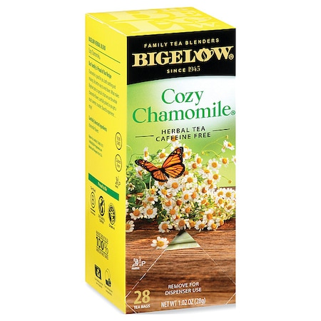 Tea, Cozy Chamomile, Box, Non-Caffeinated, Tea, 0.33 lbs, 28 PK MPN:0401