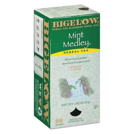 Tea, Mint Medley Herbal Tea, Tea Bag, Non-Caffeinated, Tea, 0.1 lbs, 28 PK MPN:10393