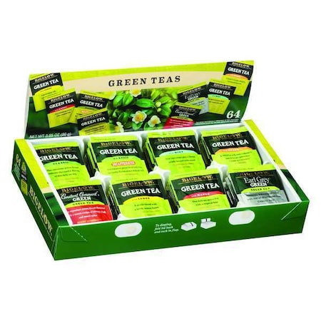 Tea, Green Tea, Tea Bag, Caffeinated, Tea Bags, 3.05 oz, 64 PK MPN:30568