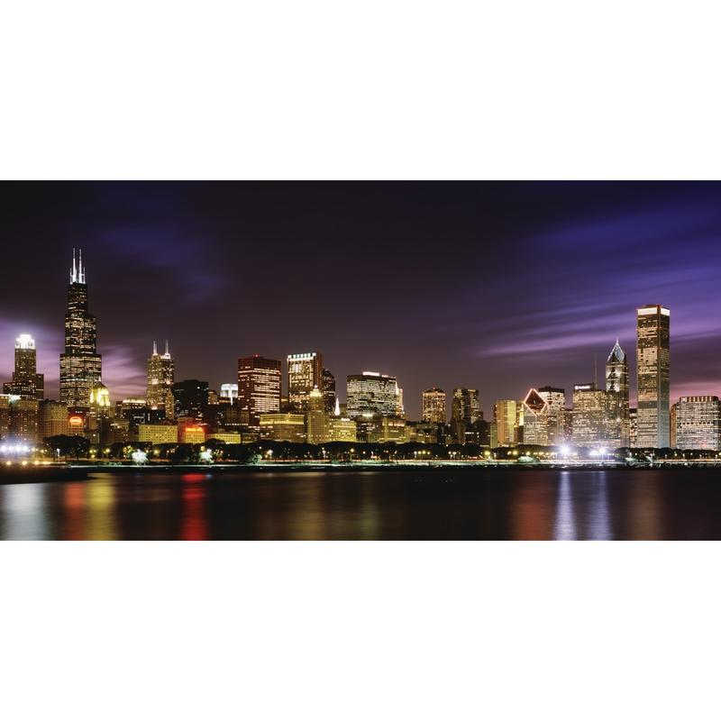 Biggies Wall Mural, 27in x 54in, Chicago Skyline MPN:WM-CSL-54