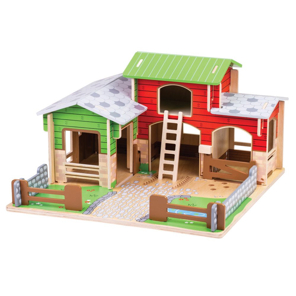Bigjigs Toys Cobblestone Farm Playset MPN:BJTJT152