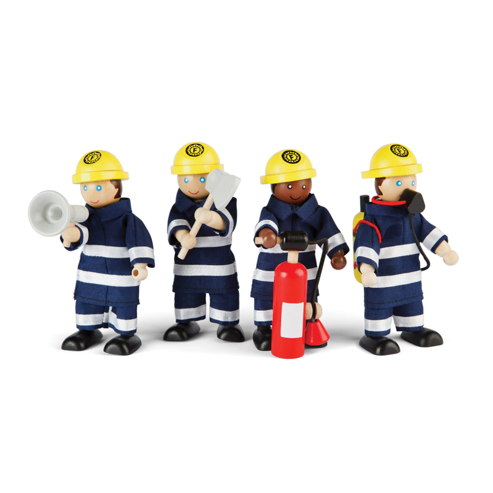 Bigjigs Toys Firefighters Figurines, Set Of 4 MPN:BJTT0117