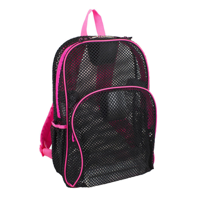 Eastsport Sport Mesh Backpack, Black/Pink (Min Order Qty 4) MPN:113960WD-PKZ