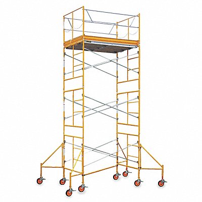Scaffold Tower 22 ft H Steel/Alum/Wood MPN:6004C-7X20RT