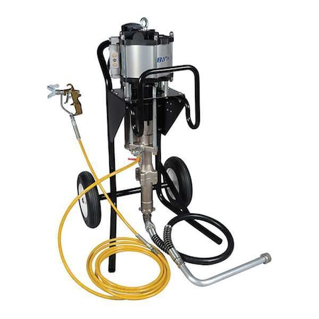 Airless Paint Sprayer, Binks MX Series, Pneumatic, Cart Mount, 5 gal Hopper, 3.5 gpm MPN:MX3560PU-CAC1S12