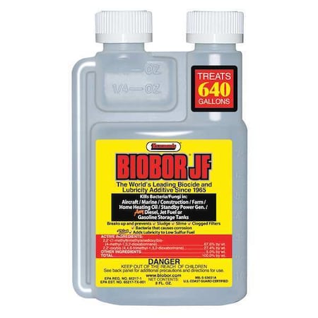 Diesel Fuel Additive, Biocide, JF, 8 oz, Jug, Diesel Engines, Biocide and Lubricant MPN:BB08EZ01US-2