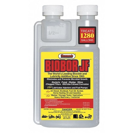 Diesel Fuel Additive, Biocide, JF, 16 oz, Jug, Diesel Engines, Biocide and Lubricant MPN:BB16EZ01US-2