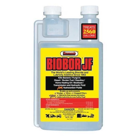 Diesel Fuel Additive, Biocide, JF, 33 oz, Jug, Diesel Engines, Biocide and Lubricant MPN:BB32EZ01US-2