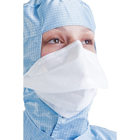 Cleanroom Mask, 3-Ply, Dual, Non-Adjustable Strap, None, White, M, 200 PK MPN:BDBS