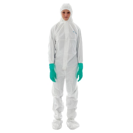 Coverall, L, Wht, Non-Woven Lam PE/PP, PK20 MPN:BDFC