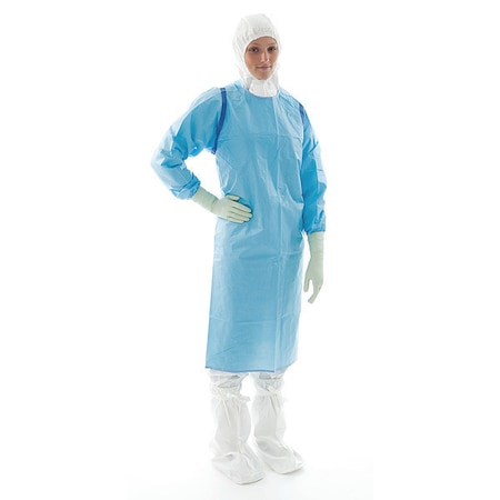 Apron, CleanTough, Welded, 0.3 mil, 17 3/64 in, Blue, S, 40 PK MPN:S-BCAS