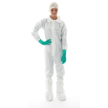 Coveralls, M, Wht, Non-Porous Film Lam, PK20 MPN:S-BDCCT