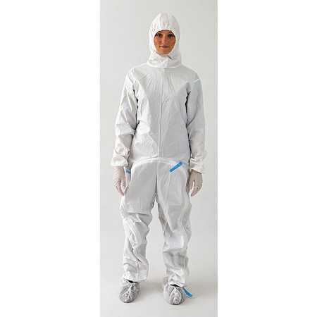 Coveralls, L, Wht, Non-Woven Lam PE/PP, PK20 MPN:S-BDSH