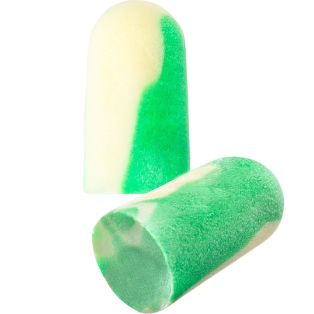 Not Applicable Disposable Foam Earplugs, Bullet Shape, 32 dB, Green, White, 200 PK MPN:BSF-1