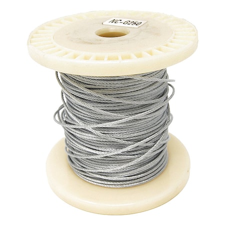 Netting Perimeter Cable, 250 ft W, 1/8in H MPN:nc-g250
