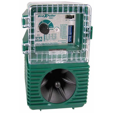 Electronic Bird Repeller, Up to 1 acre, Wall Mounted, Battery Powered MPN:BXP-PRO2