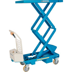 Bishamon® MobiLift™ Battery Powered Double Scissor Lift Table BX-15WB 330 Lb. Cap. BX-15WB