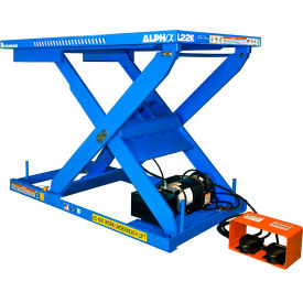 Bishamon Alpha L22K Single Scissor Lift Table Hand Operated 2200 lb. Cap. 53