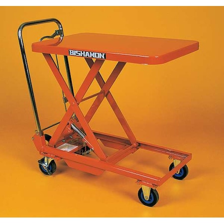 Mobile Scissor Lift Table, Foot Control, 660 lb. Cap MPN:BX-25