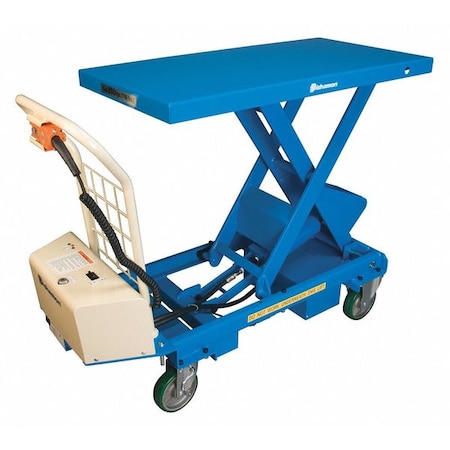 Scissor Lift Table, 1100 lb. Cap, 24VDC, 20-1/2