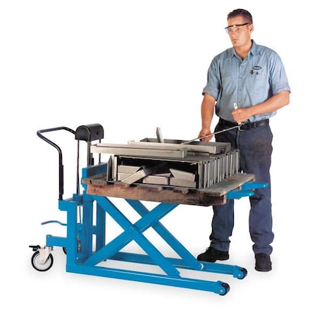 Scissor Pallet Lift Cart, 2200 lb. Cap MPN:LVE-100WE