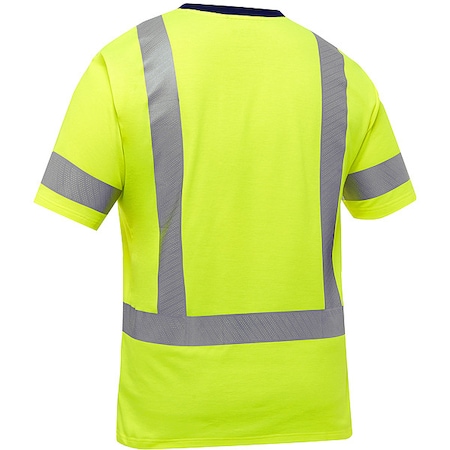 High-Visibility Shirt, Cotton, Polyester, Yellow, 2XL MPN:313M1118H-Y/2X