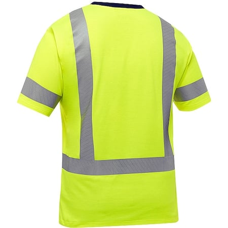 High-Visibility Shirt, Cotton, Polyester, Yellow, L MPN:313M1118H-Y/L