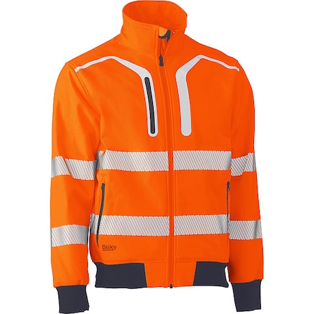 Hi-Vis Softshell Jacket, Polyester, Class 3 R, Hi-Vis Orange, M MPN:333M6979T-OR/M