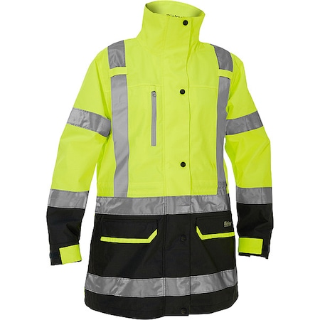 Women's 5-in-1 Jacket, Polyester, Class 3 R, Hi-Vis Yellow, 2XL MPN:333W6375H-YL/2XL
