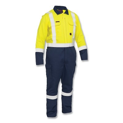 Ar/Fr Ripstop Coverall Yellow/Navy 5X MPN:385MFRHC-YN/5X