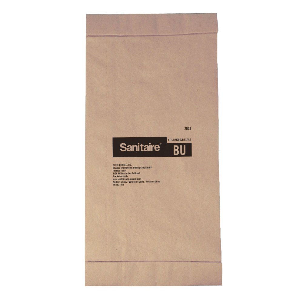 Sanitaire BU Synthetic Vacuum Bags, 3-Quart, Brown, Pack Of 5 Bags MPN:2922
