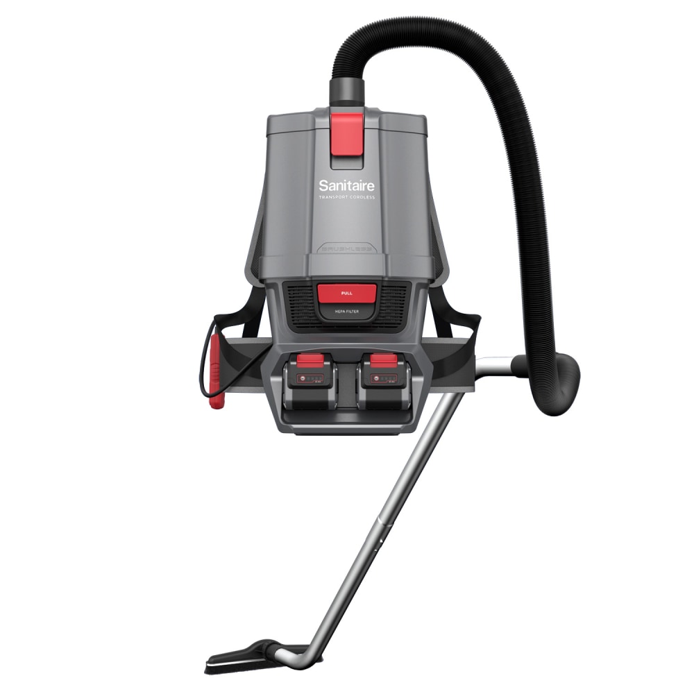 Sanitaire TRANSPORT Cordless Backpack Vacuum, Gray/Red/Black MPN:SC580A