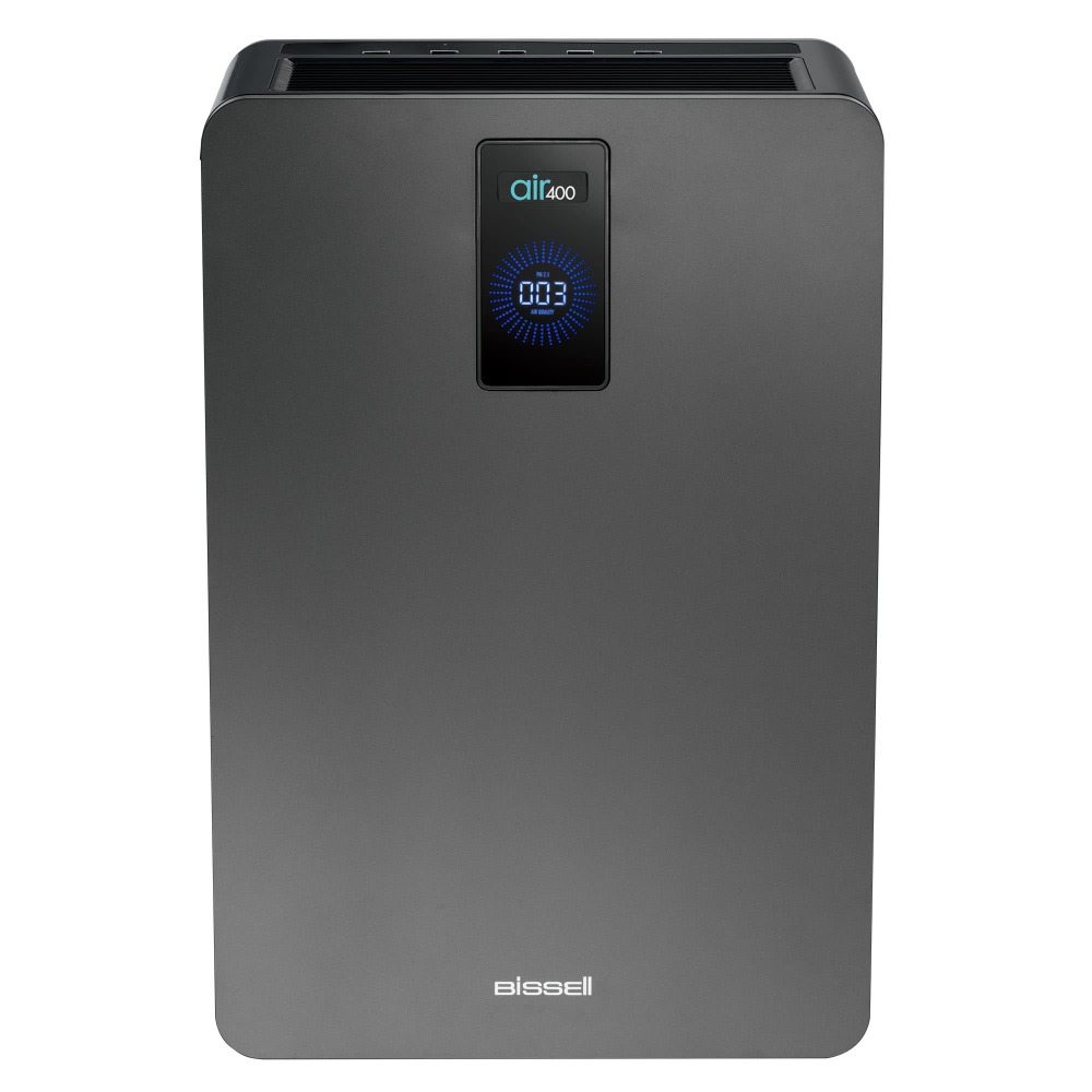 Bissell Air400 Tower Air Purifier, 485.5 Sq. Ft. Coverage, 24-3/8in x 16-3/16in, Black MPN:24791