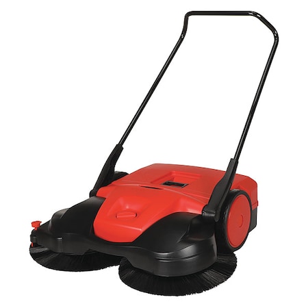 Push Sweeper, 38 in.W, 13.2 gal, WalkBehind MPN:BG497