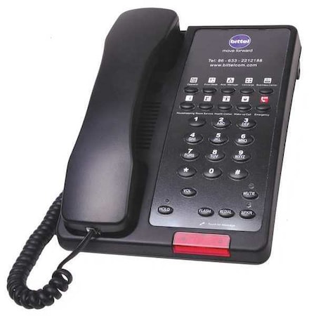 Hospitality Telephone, Analog, Wall or Desk Black MPN:38TSD10S-B