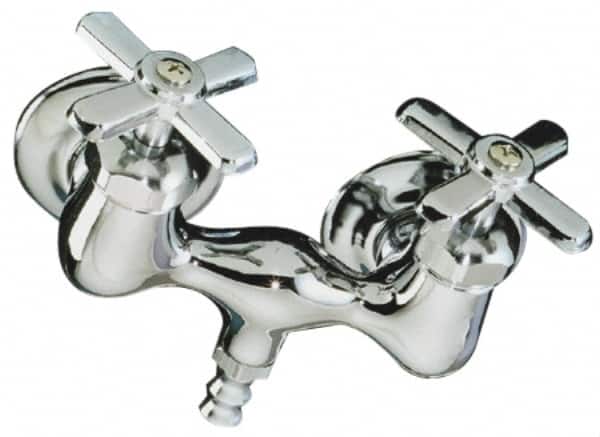 Exposed, Two Handle, Chrome Coated, Brass, Bath Faucet MPN:123-003